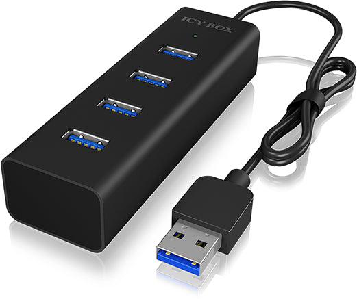 ICY BOX IB-HUB1409-U3 USB-Hub – USB 3.0, 4× USB-A, für Windows/Mac/Linux