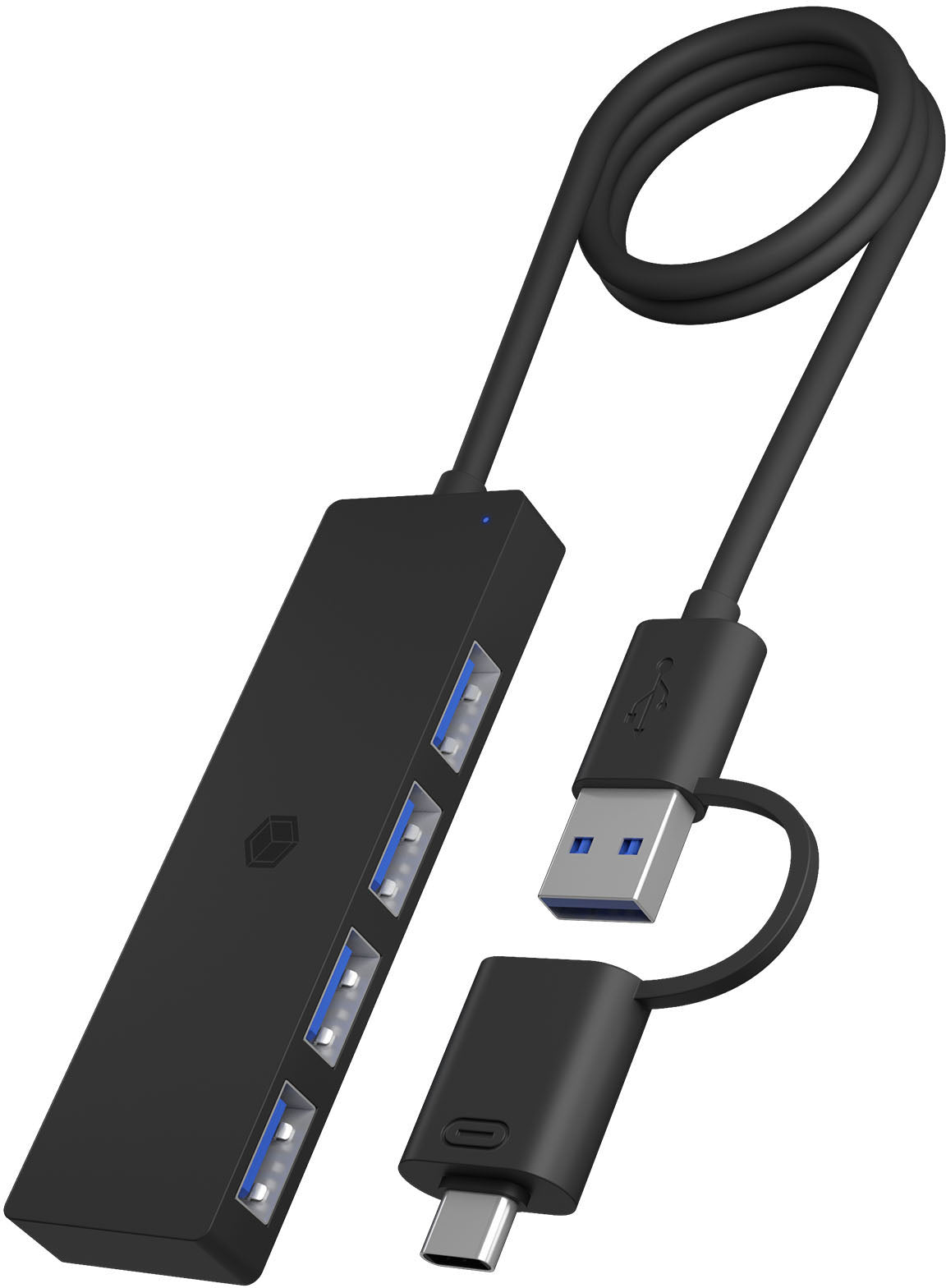 ICY BOX IBHUB1424 USB-Hub – USB-C, 4× USB-A, für Windows/Mac
