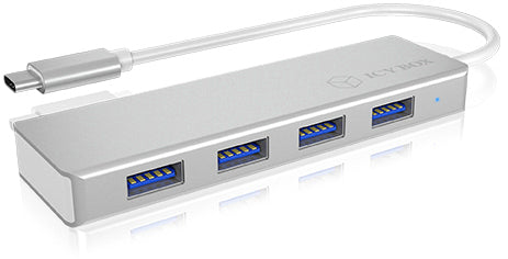ICY BOX IB-HUB142 USB-Hub – USB-C, 4× USB-A, für Windows/Mac