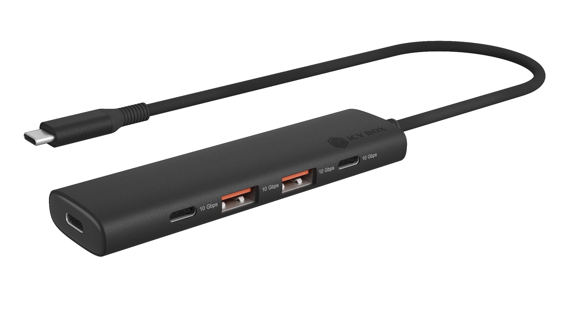 ICY BOX IB1437-CPD USB-Hub – USB-C, 2× USB-A, 2× USB-C, 100 W PD, für Windows/Mac