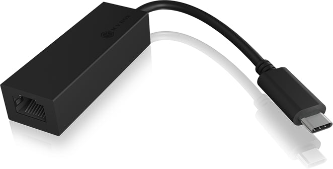 ICY BOX IB-LAN100 Netzwerkadapter USB-C zu RJ-45 – 1 Gbit/s, 0,085 m, USB 3.2 Gen 1, für Windows/Mac/ChromeOS