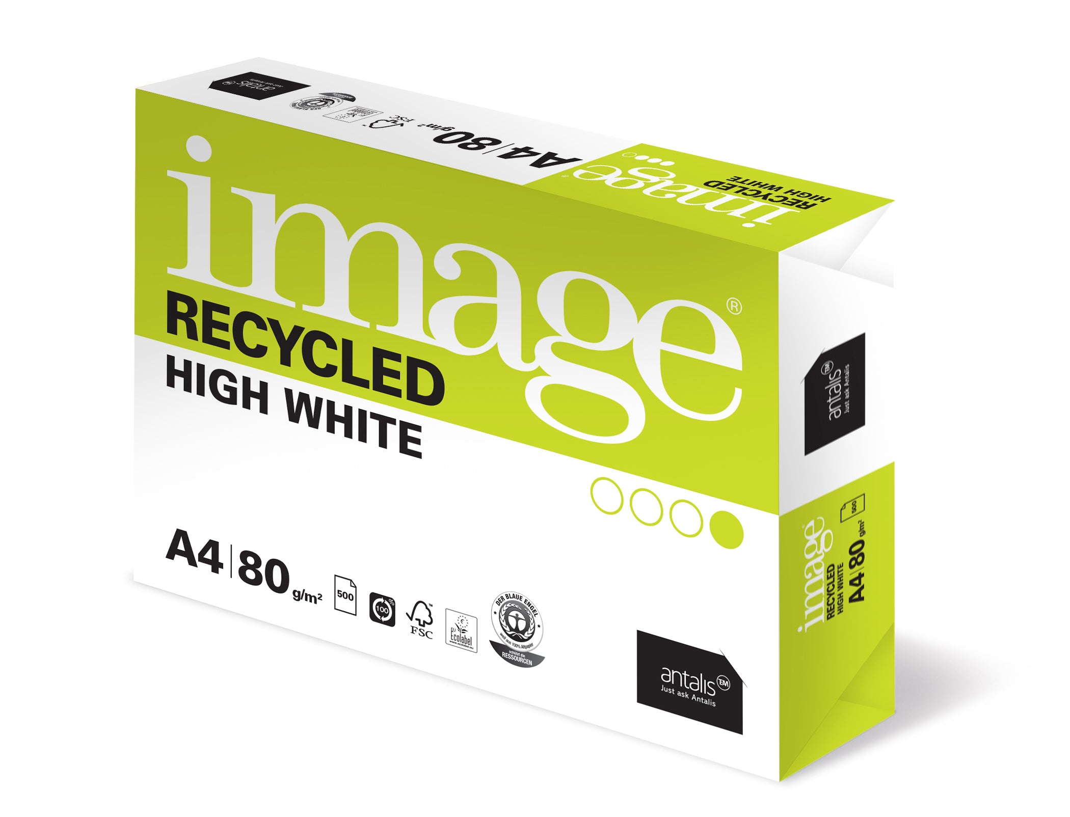 Image BA Recycled Recyclingpapier hochweiss – A4, 80 g/m², 500 Blatt
