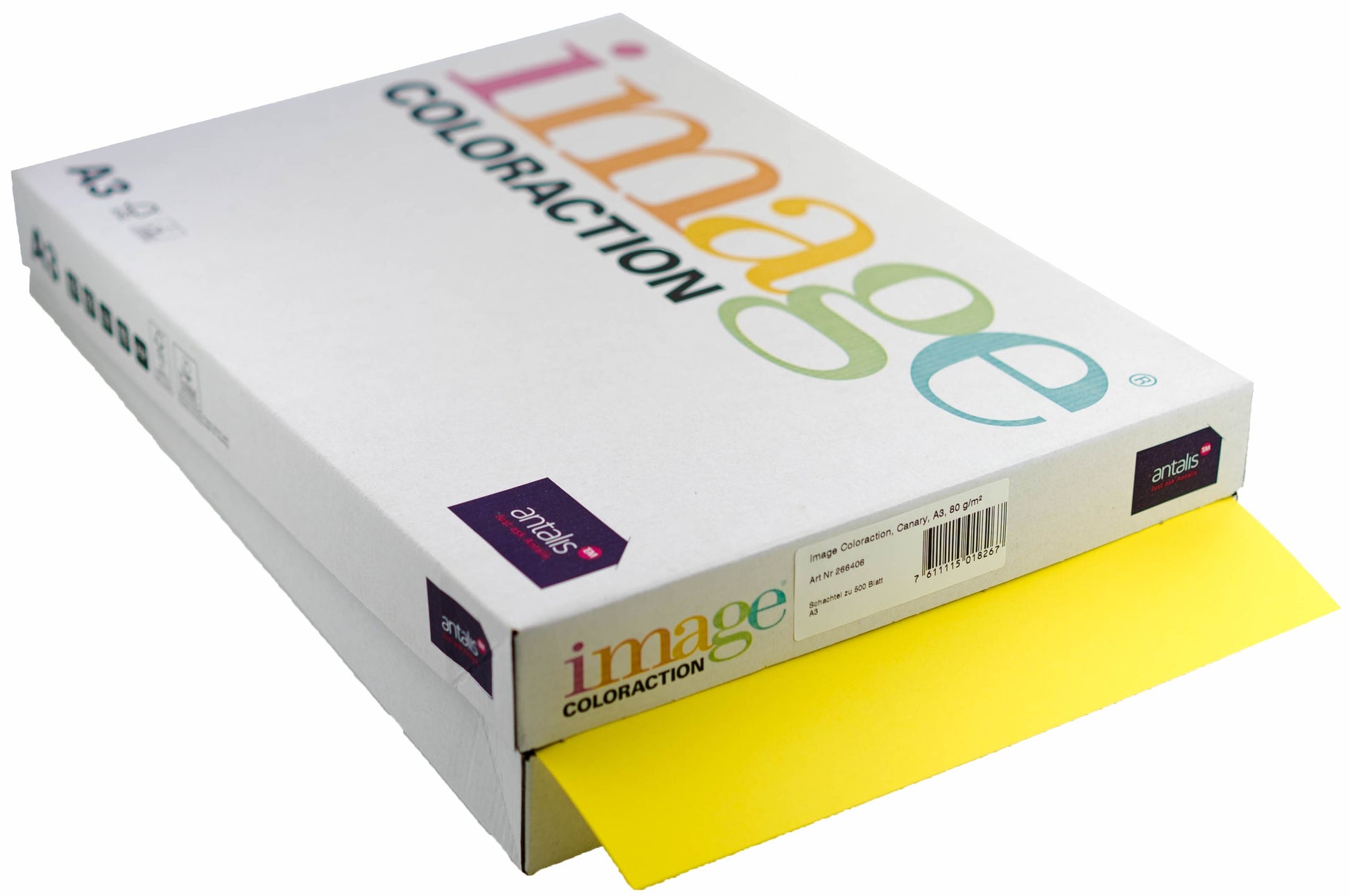 Image Coloraction Farbiges Kopierpapier Kanariengelb – A3, 80 g/m², 2500 Blatt