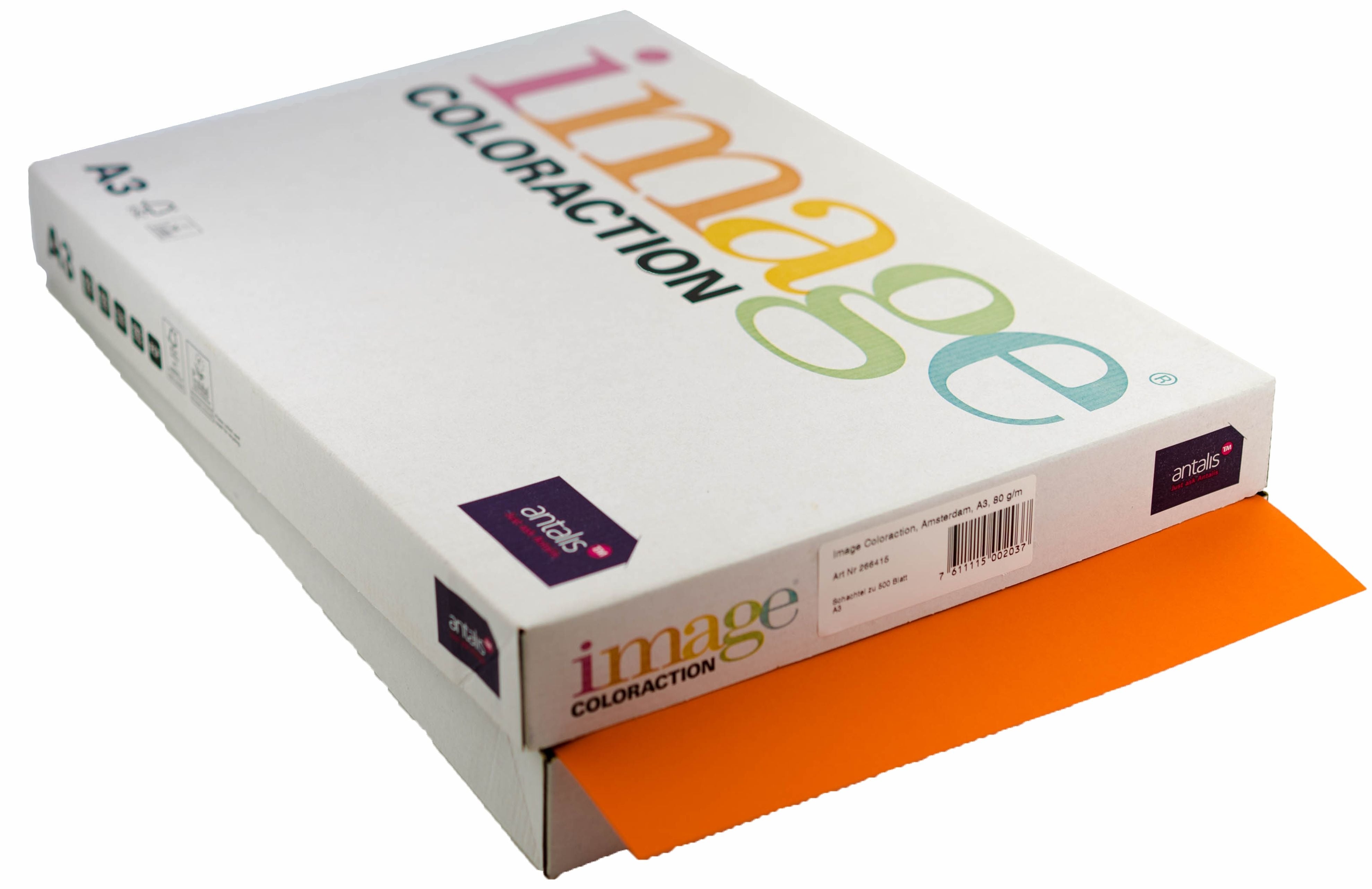 Image coloraction Amsterdam Farbiges Kopierpapier Orange – A3, 80 g/m², 500 Blatt