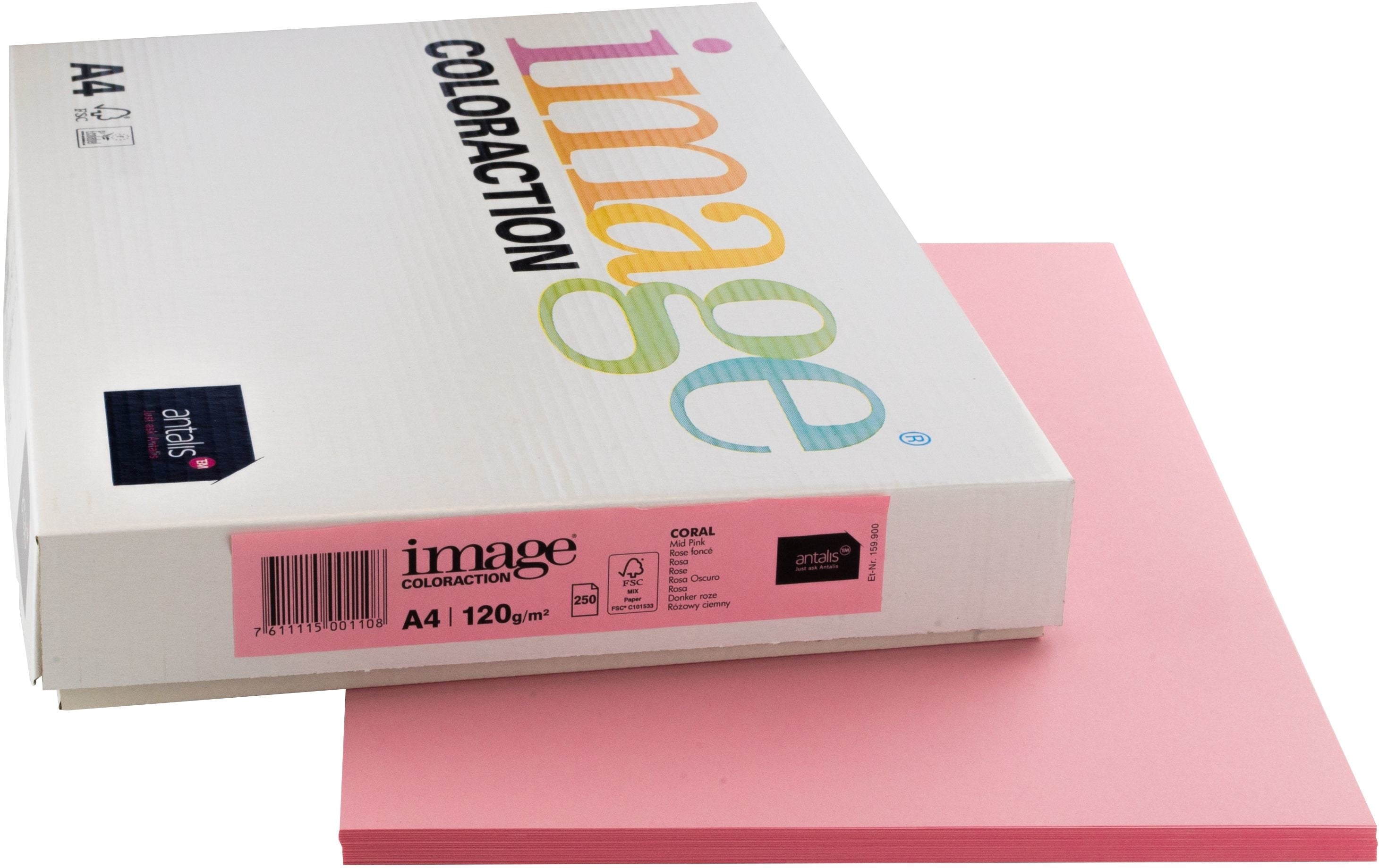 Image coloraction Coral Farbiges Kopierpapier Rosa – A4, 120 g/m²