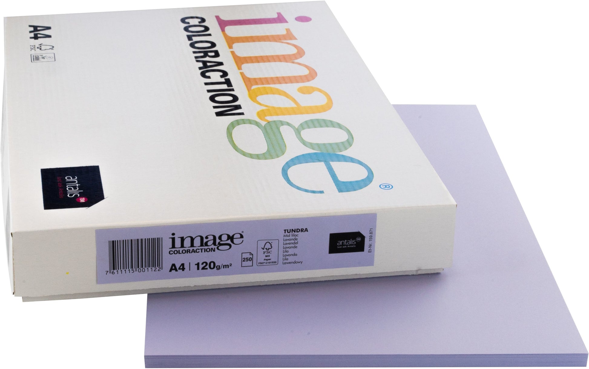 Image coloraction Tundra Farbiges Kopierpapier Lavendel – A4, 120 g/m², 250 Blatt