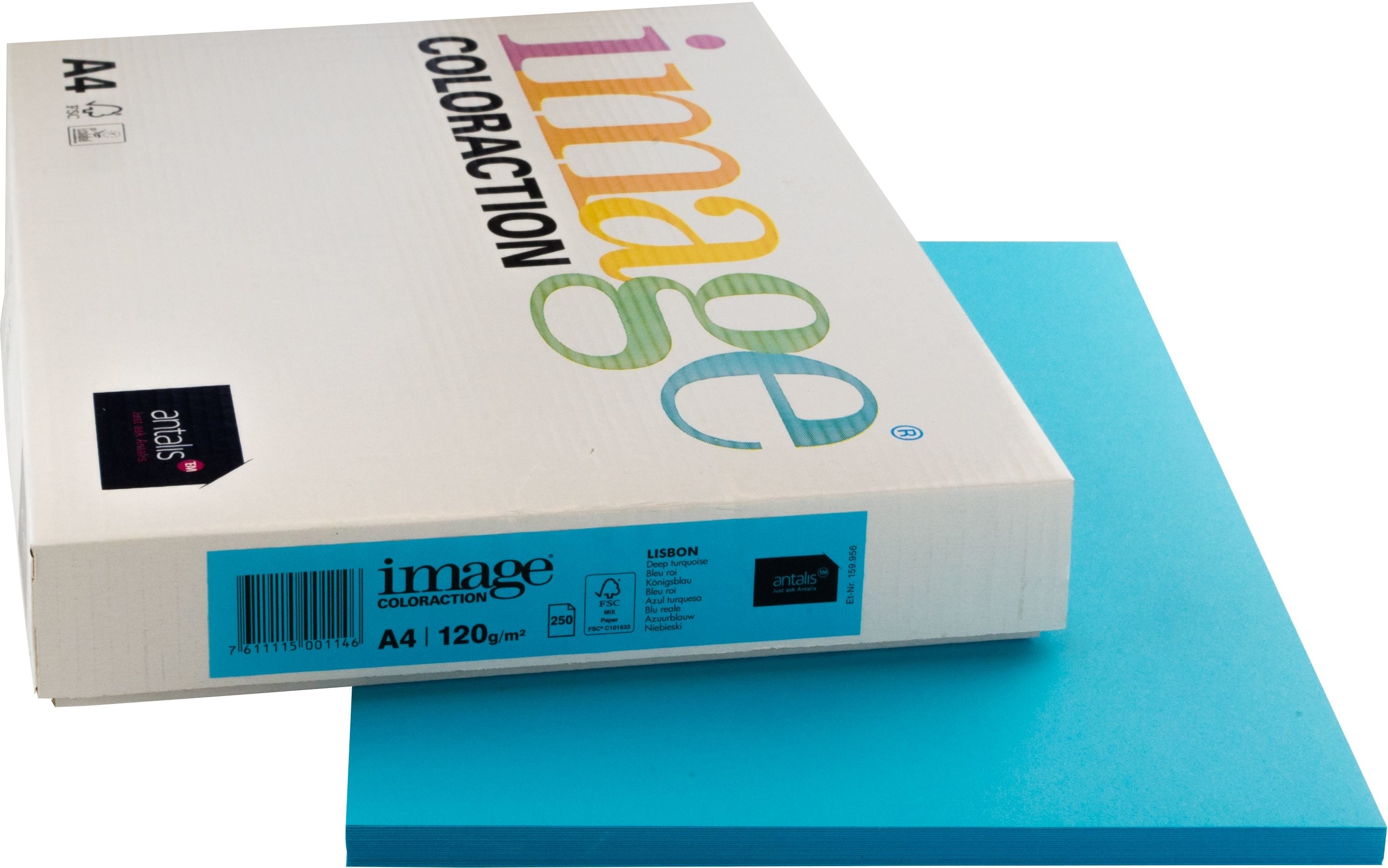 Image coloraction Lisbon Farbiges Kopierpapier Königsblau – A4, 120 g/m², 250 Blatt