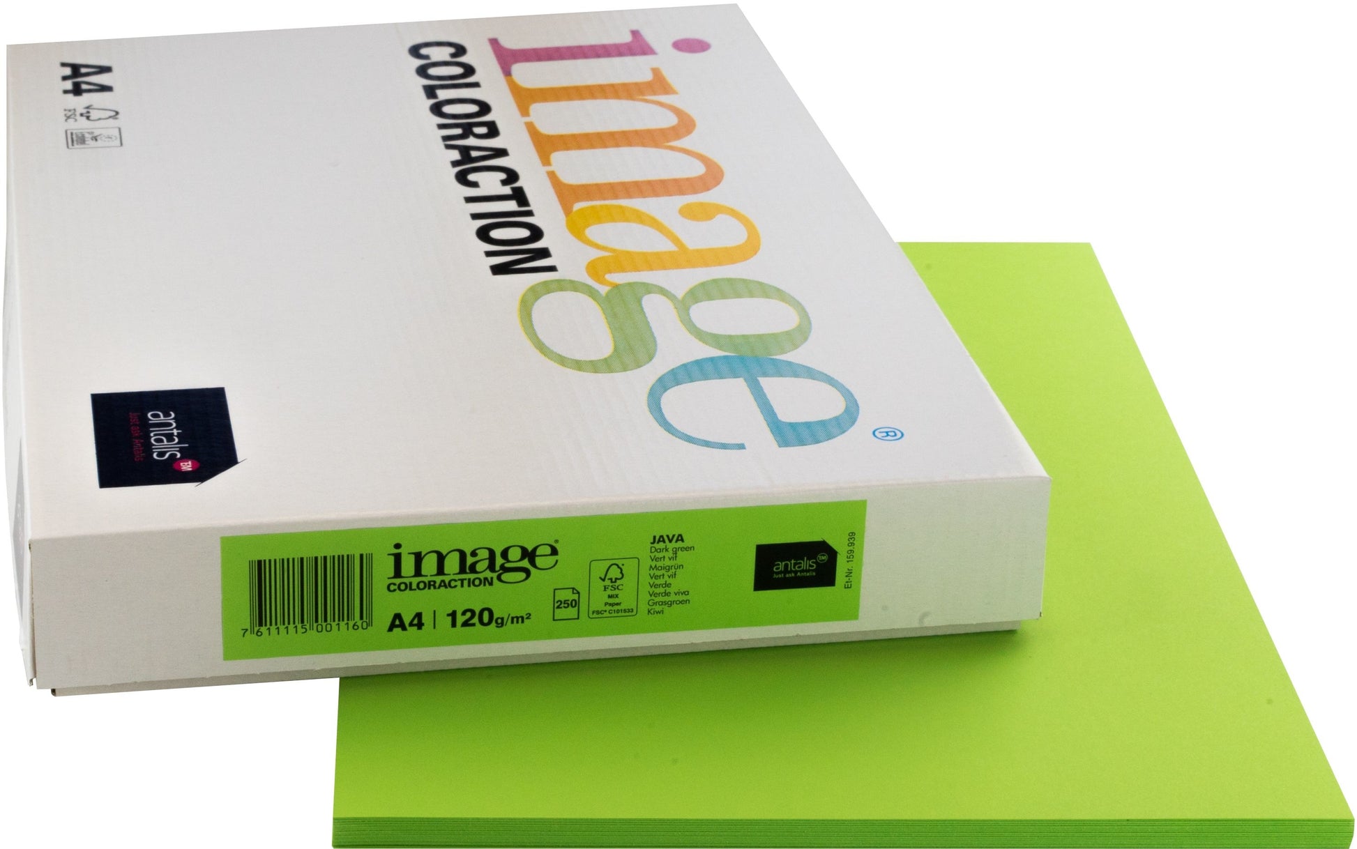 Image coloraction Java Farbiges Kopierpapier Maigrün – A4, 120 g/m²