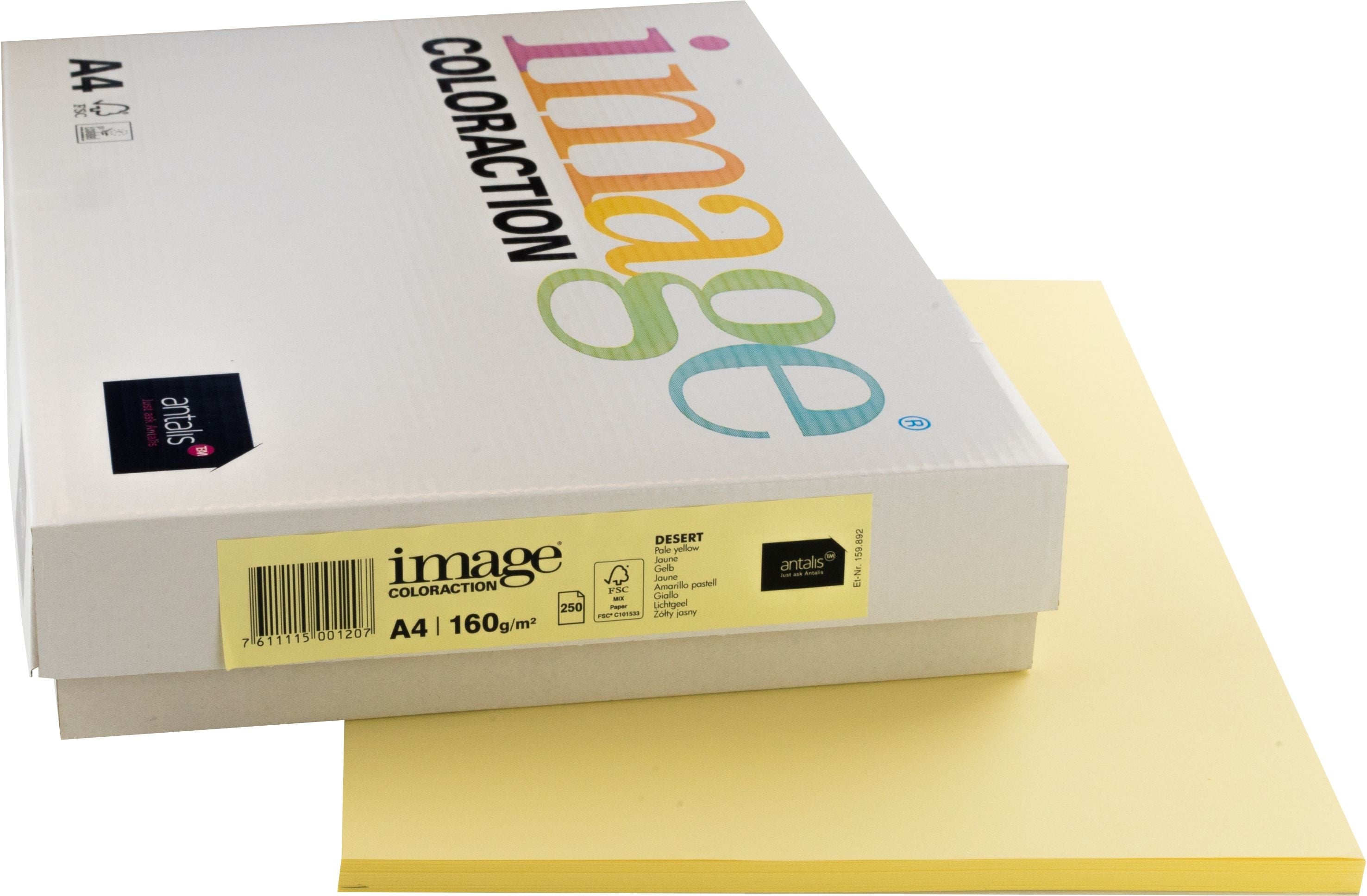 Image coloraction Desert Farbiges Kopierpapier Gelb – A4, 160 g/m², 250 Blatt
