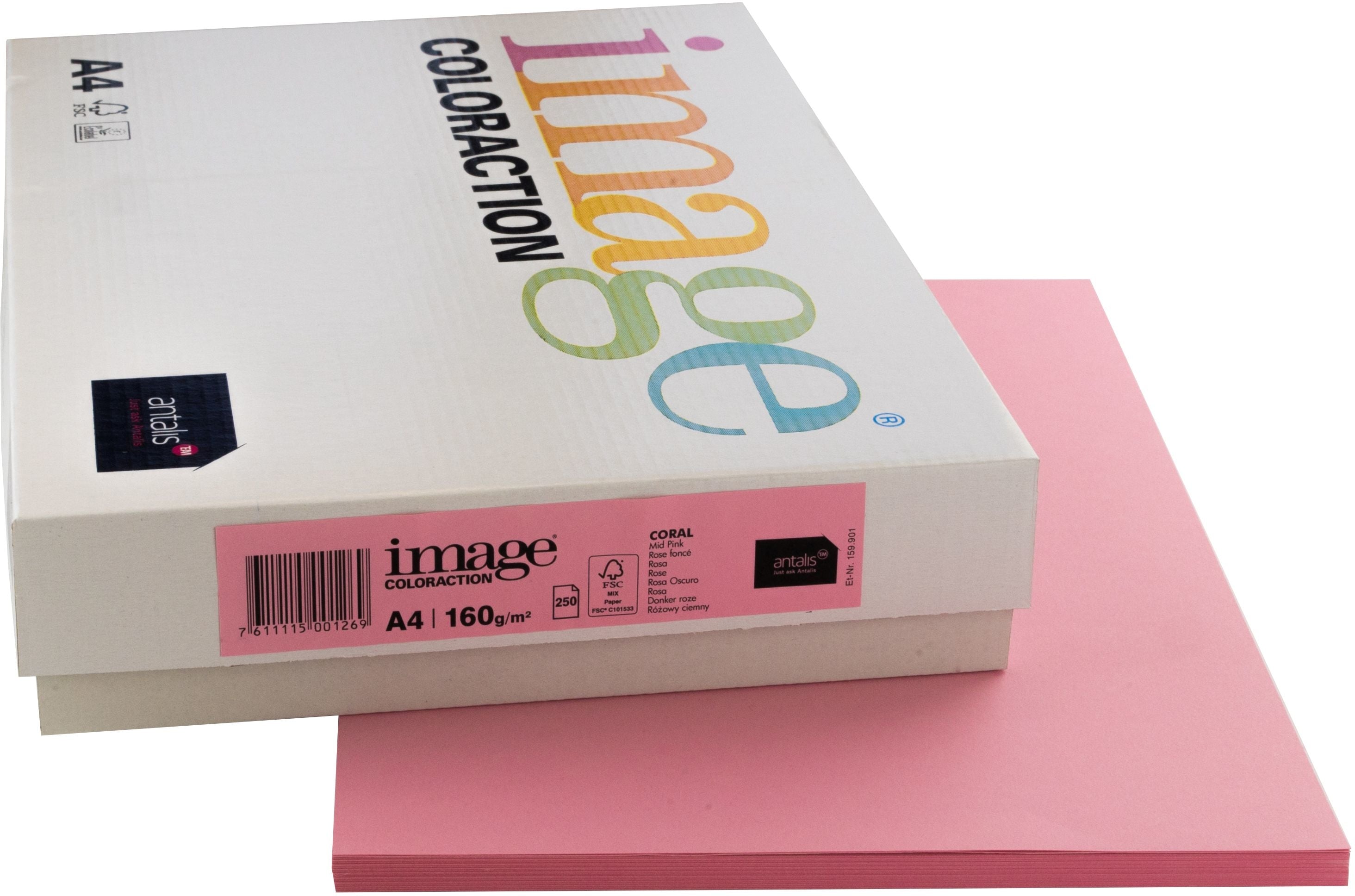 Image coloraction Coral Farbiges Kopierpapier Rosa – A4, 160 g/m²