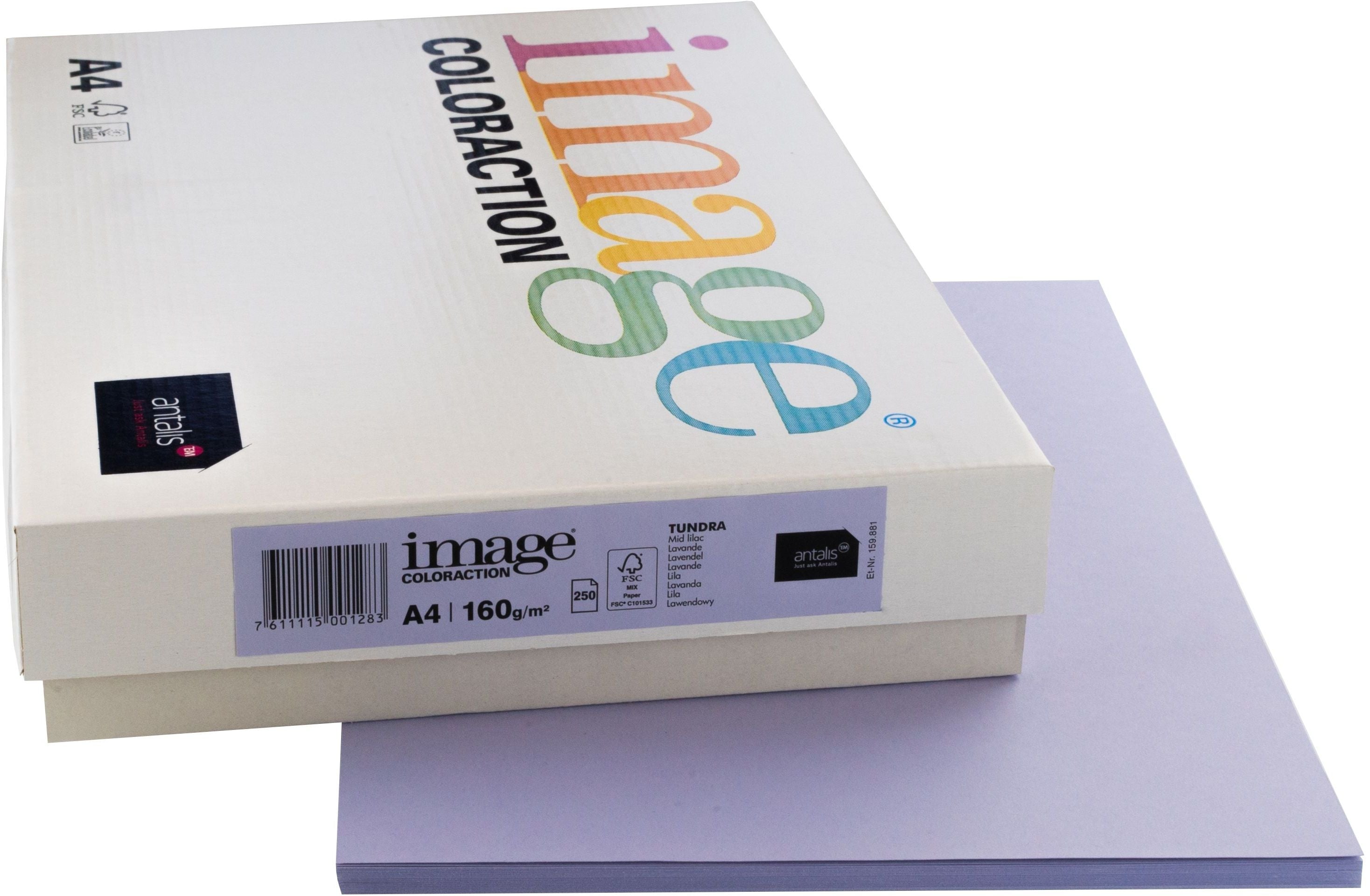 Image Coloraction Tundra Farbiges Kopierpapier Lavendel – A4, 160 g/m², 250 Blatt
