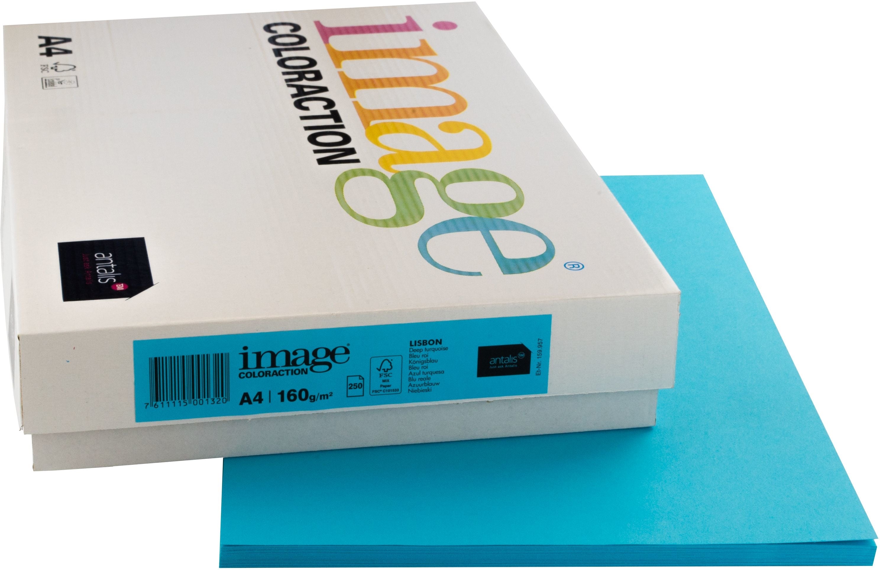 Image coloraction Lisbon Farbiges Kopierpapier Königsblau – A4, 160 g/m², 250 Blatt