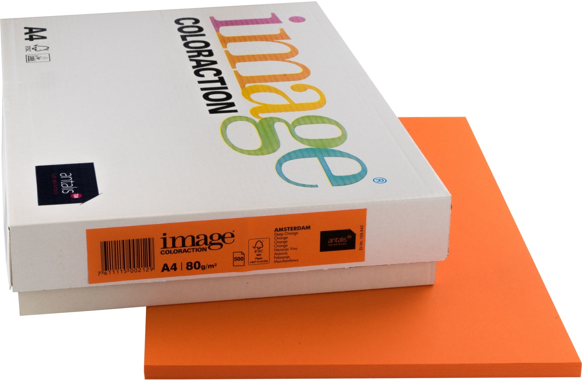 Image coloraction Amsterdam Farbiges Kopierpapier Orange – A4, 80 g/m², 500 Blatt