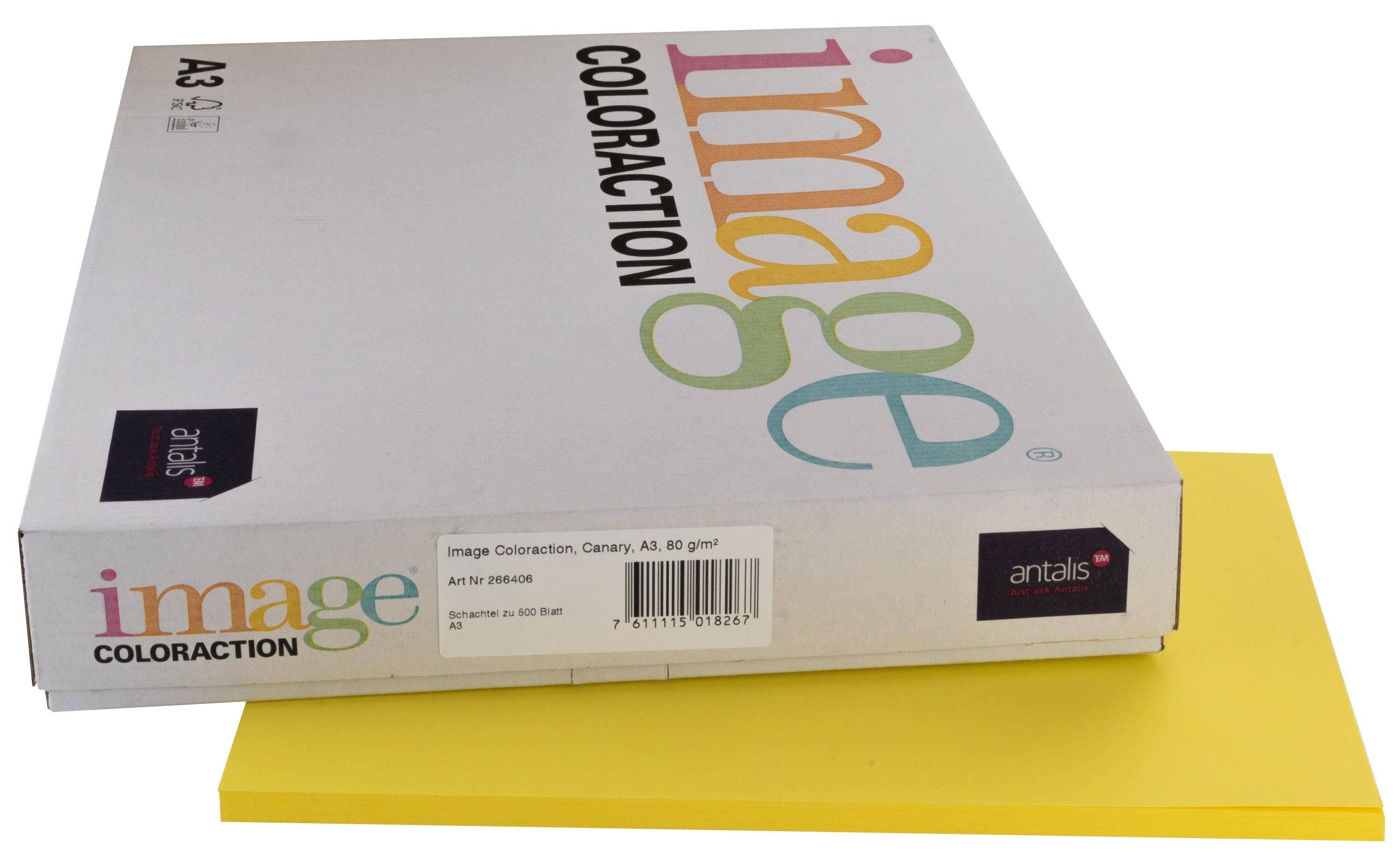 Image coloraction Farbiges Kopierpapier Kanariengelb – A3, 120 g/m², 250 Blatt