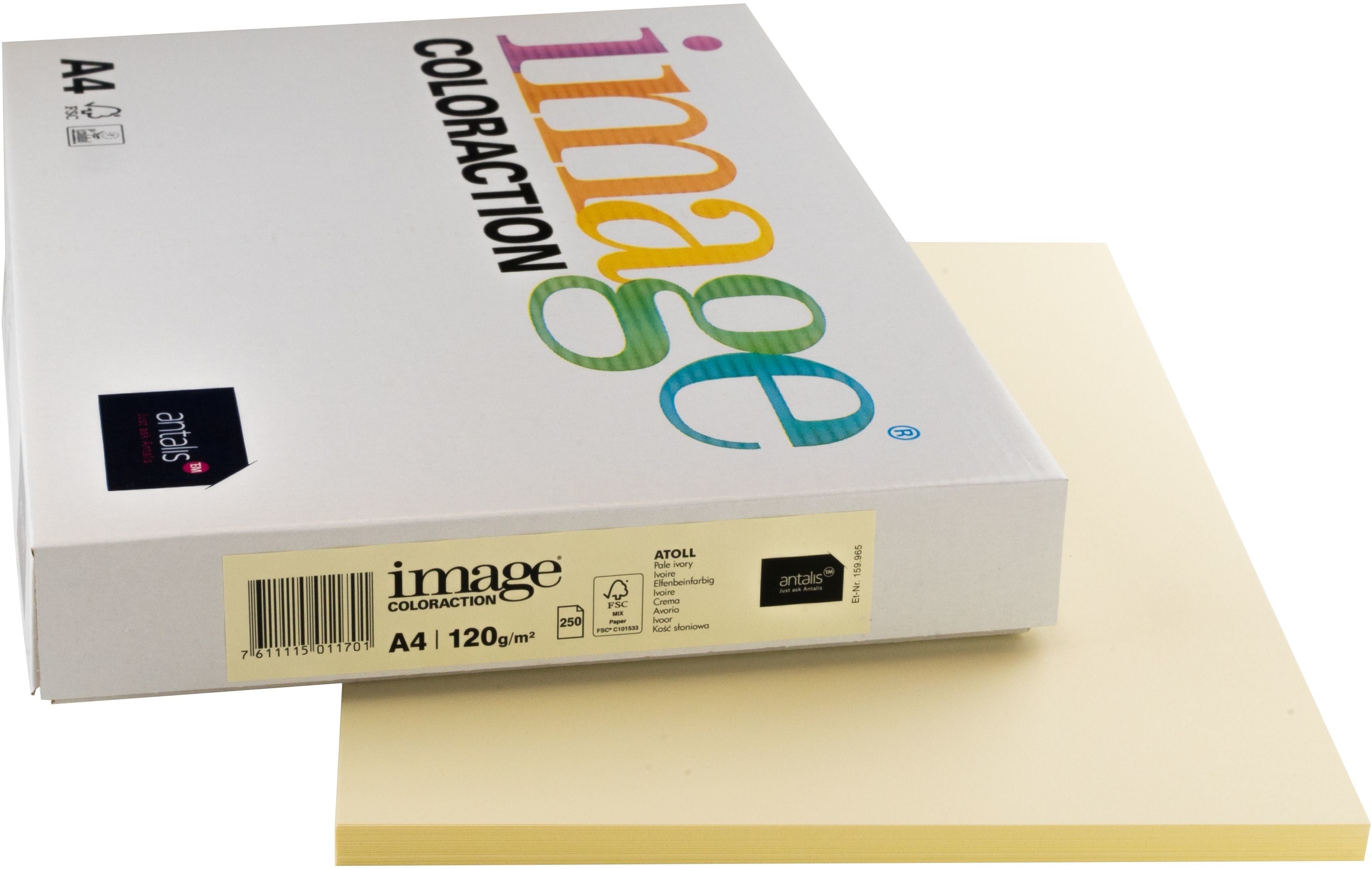 Image coloraction Atoll Farbiges Kopierpapier Elfenbein – A4, 120 g/m², 250 Blatt
