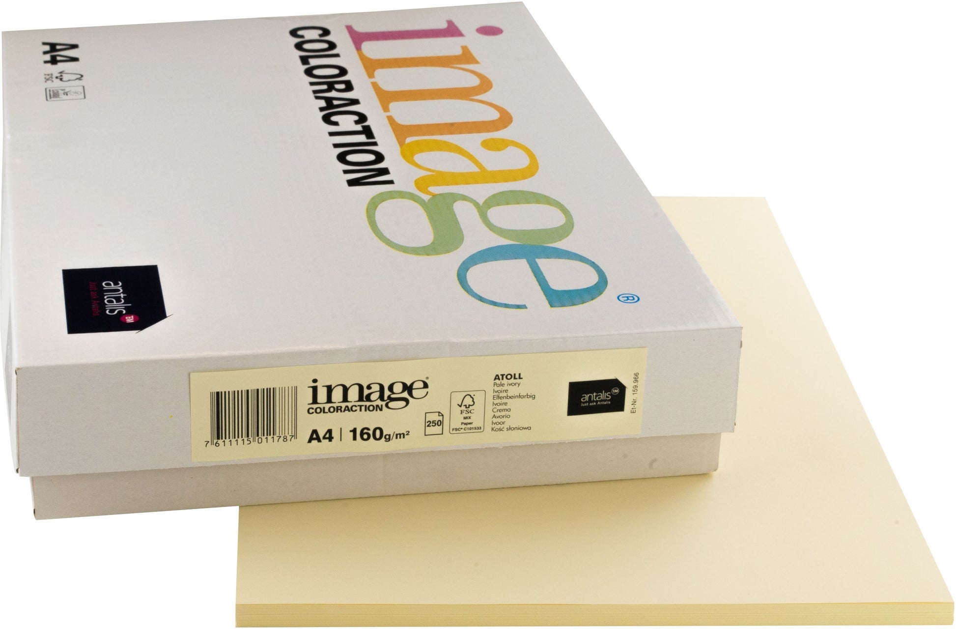 Image coloraction Atoll Farbiges Kopierpapier Elfenbein – A4, 160 g/m², 250 Blatt