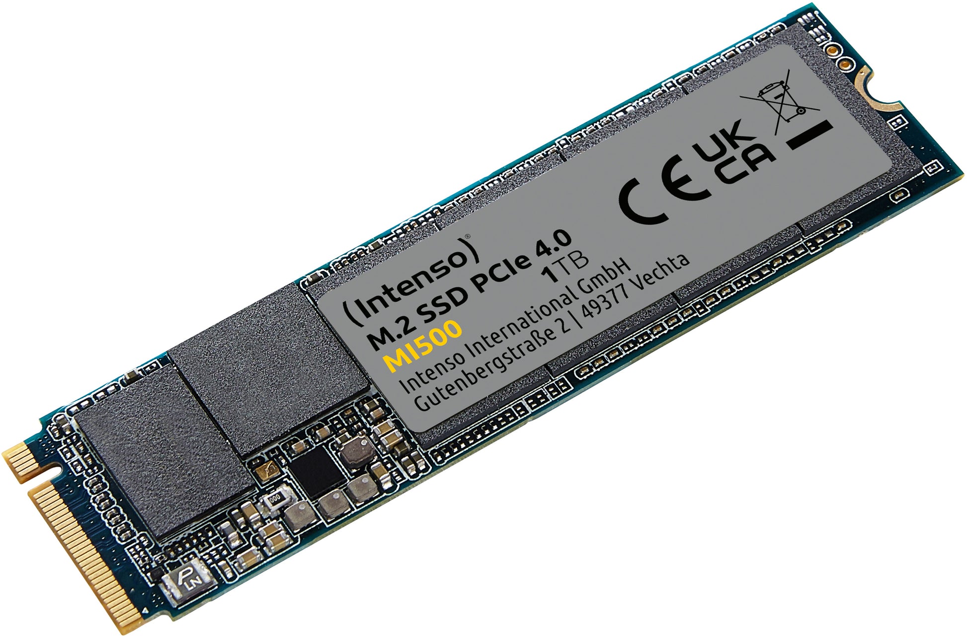 Intenso MI500 1 TB M.2 2280 NVMe PCIe 4.0 – 5300 MB/s Lesen, 4500 MB/s Schreiben