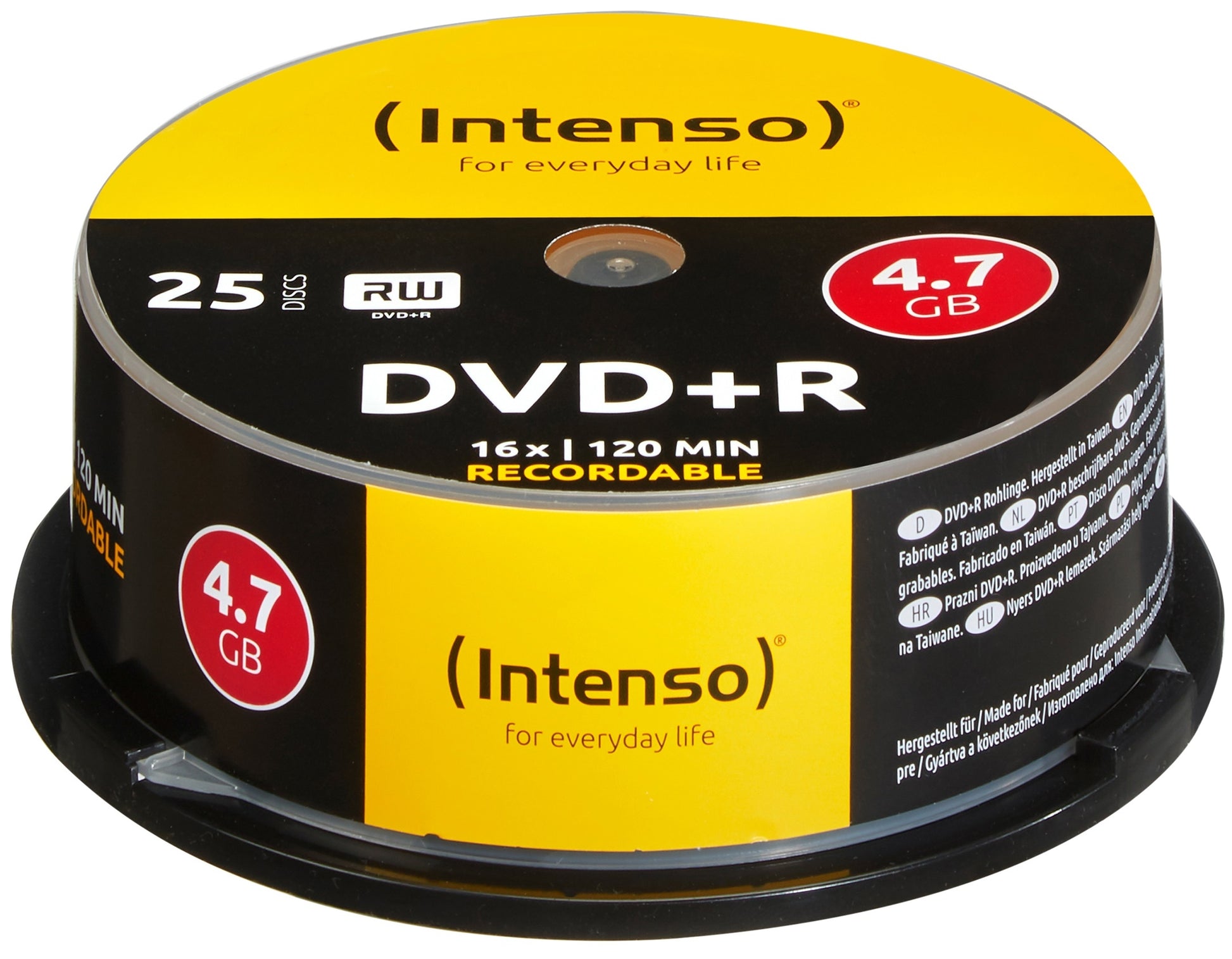 Intenso DVD+R 4,7 GB – 16×, 25er Pack