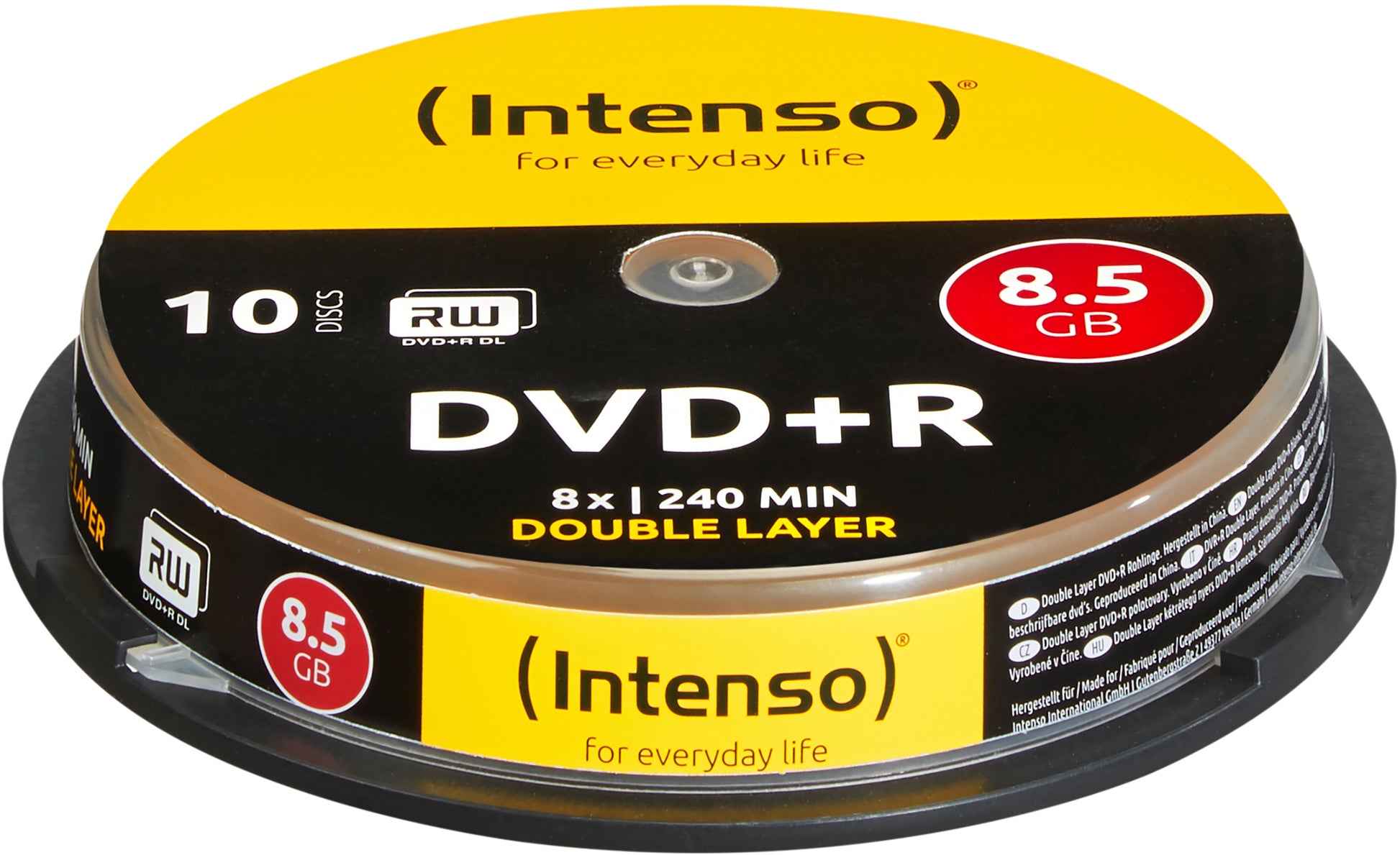 Intenso DVD+R DL 8,5 GB – 8×, 10er Pack