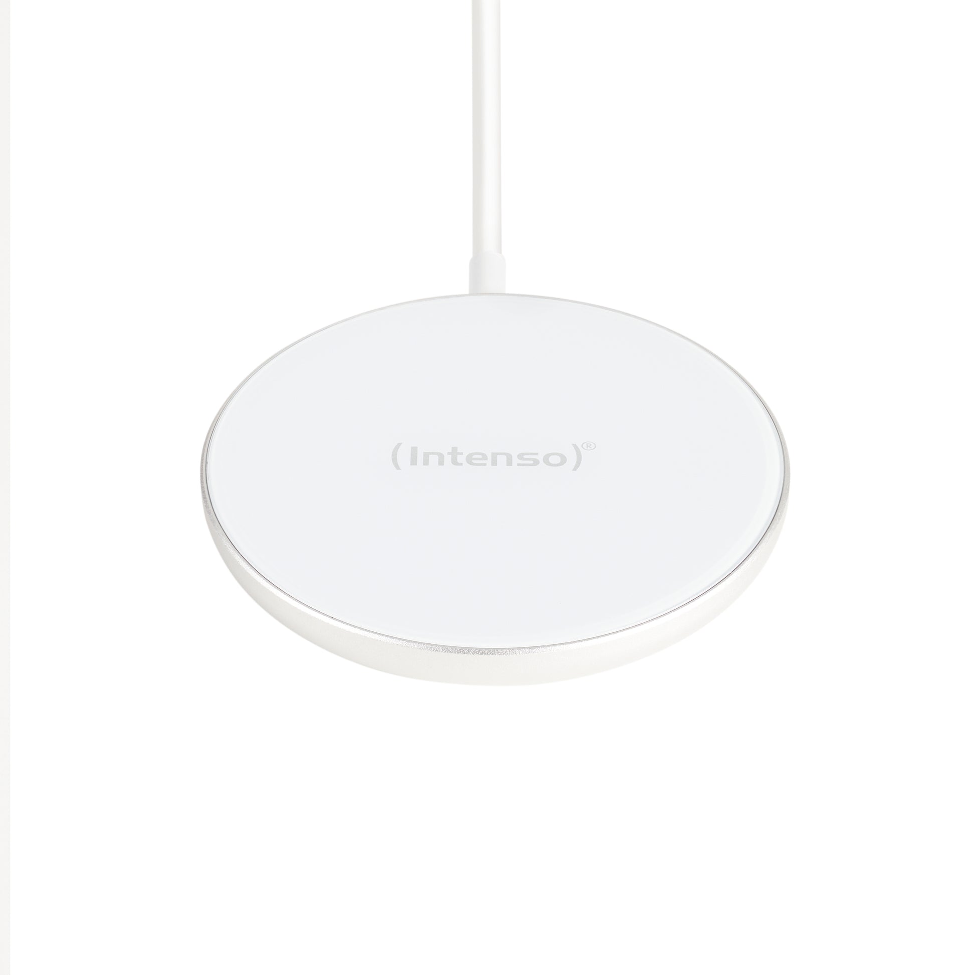 Intenso MW1 – Wireless Charger – Qi 15 W, für iPhone (MagSafe), 1,5 m Kabel, Weiss