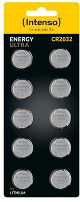 Intenso Knopfzellen CR2032, Lithium, 3 V – 10 Stk.