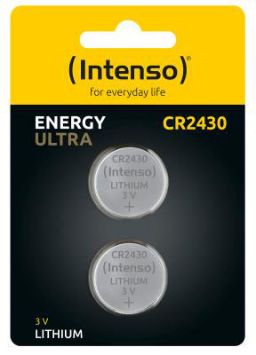 Intenso Knopfzellen CR2430, Lithium-Mangandioxid, 3 V – 2 Stk.