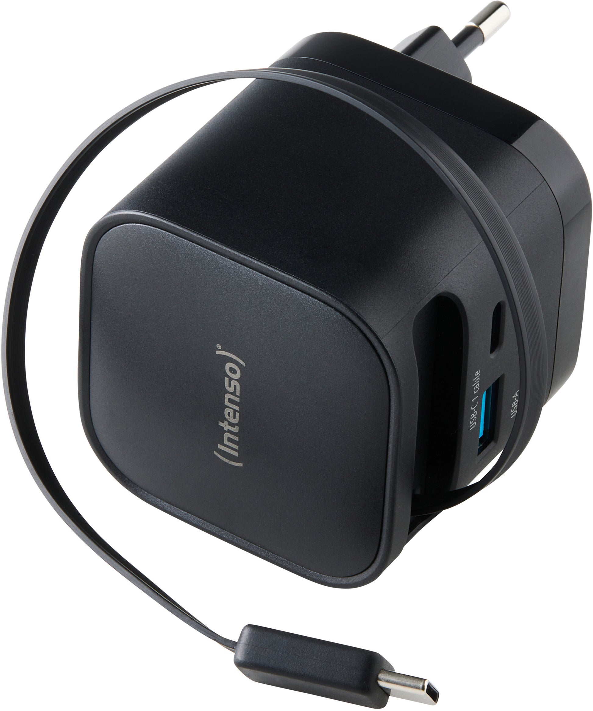 Intenso 7806520 USB-Ladegerät 65 W – GaN, PD 3.0/PPS/QC 4.0 – EU-Stecker (Typ C) – Schwarz