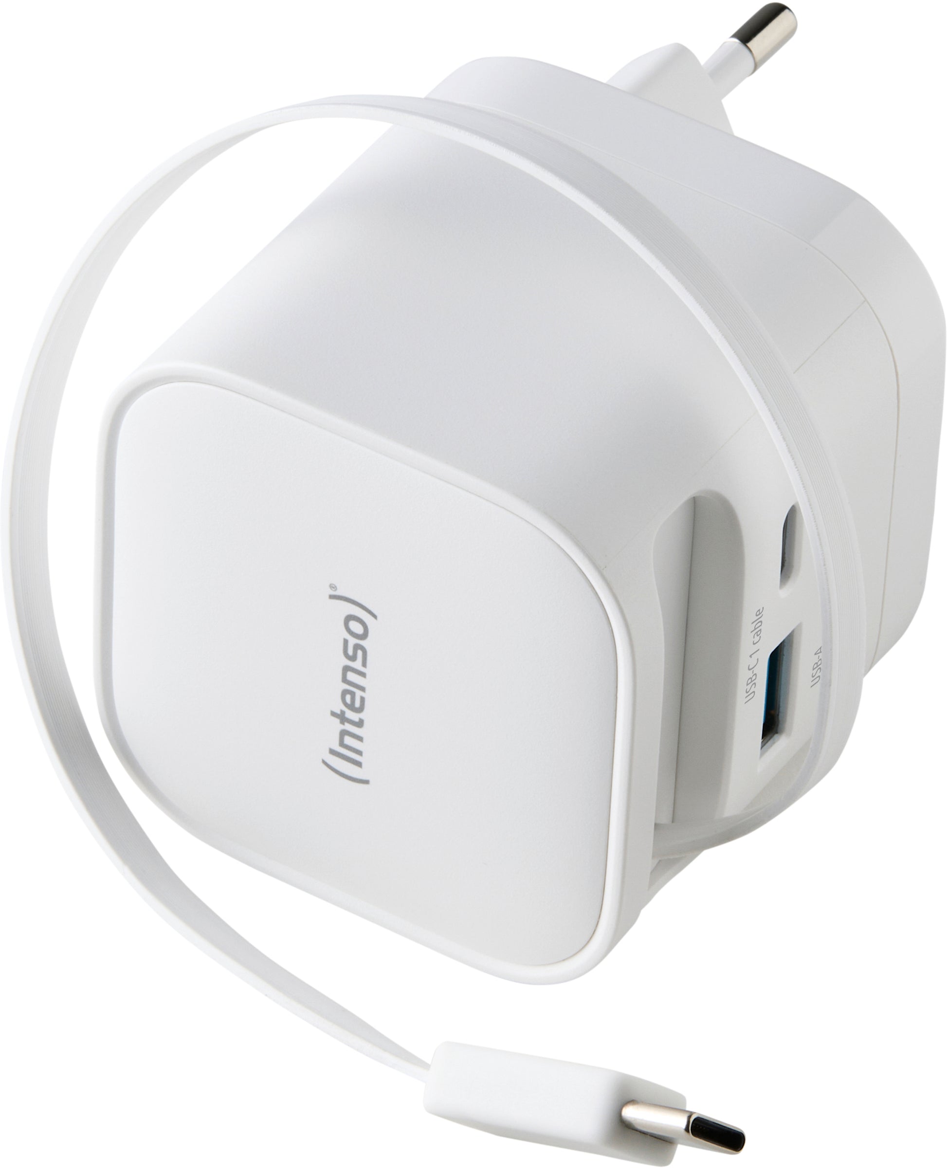 Intenso W65ACIC USB-Ladegerät 65 W – USB-C×2, USB-A×1 – PD 3.0, PPS, QC 4.0, GaN, EU-Stecker (Typ C)