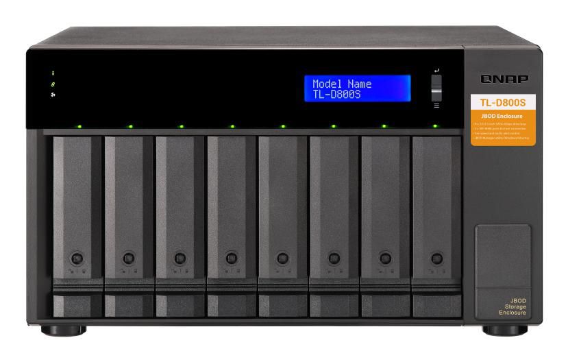 QNAP TL-D800S – 8-Bay Tower Gehäuse – für 2,5"/3,5" HDD/SSD, SATA