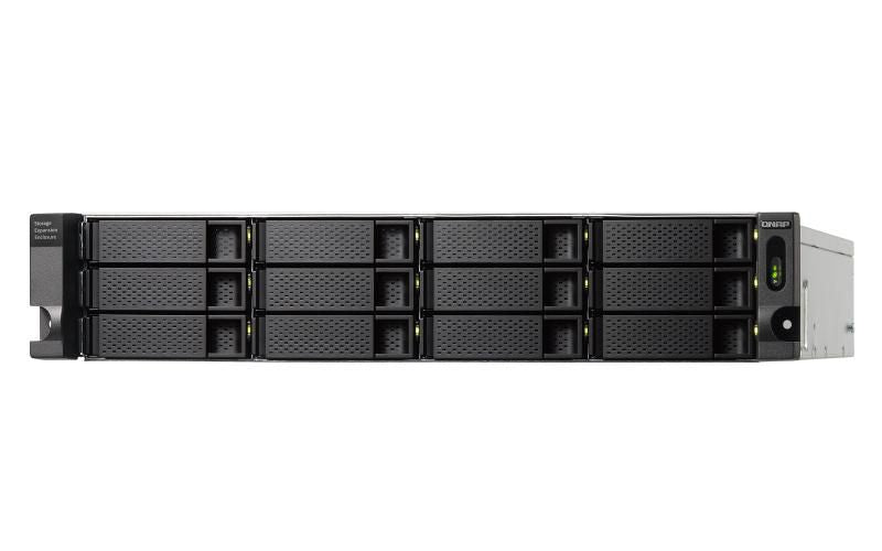 QNAP TL-R1200C-RP – 12-Bay Rack 2U Erweiterungseinheit – redundantes Netzteil, für 2,5"/3,5" HDD/SSD, SATA