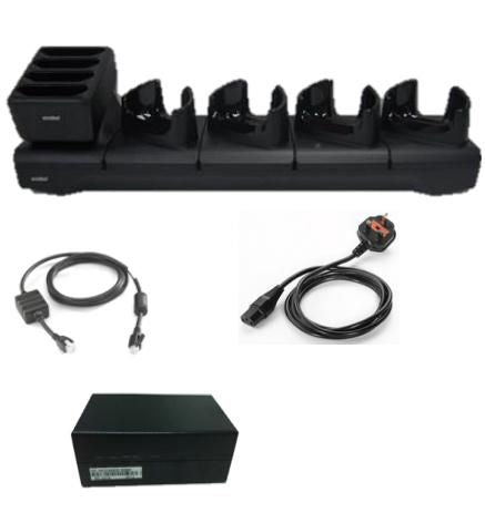 Zebra Ladestation – TC7X – Komplettes Kit – inkl. Batterieladegerät, Adapter-Cup, Netzteil, DC- und AC-Kabel