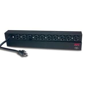 APC Rack PDU Basic 2,4 kVA – 20 A – 1U Rack – Eingang NEMA 5-20P, NEMA 5-20R×10 – 3,66 m Kabel – Schwarz