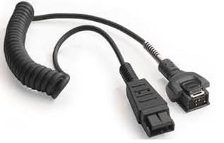 Zebra Headset-Adapterkabel – für WT4090 und Headsets von VXI und Voxwar, Schwarz