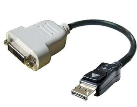 DELL DisplayPort-zu-DVI-D-Kabel – 0,23 m – Schwarz/Weiss