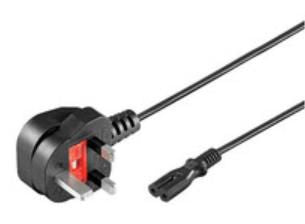 Dell Netzkabel – IEC C7–Omnigrid (2-polig), 1 m, 250 V, Schwarz