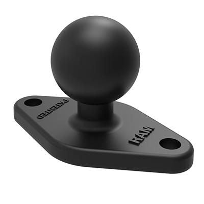 RAM Mounts RAM-B-238 – Montagebasis mit Kugel, 2 7/16"×1 5/16", Aluminium, Schwarz