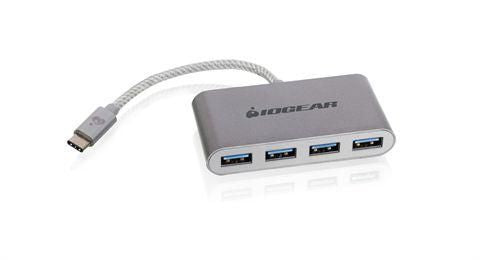 iogear HUB-C USB-Hub – USB-C, 4× USB-A, für Windows/Mac