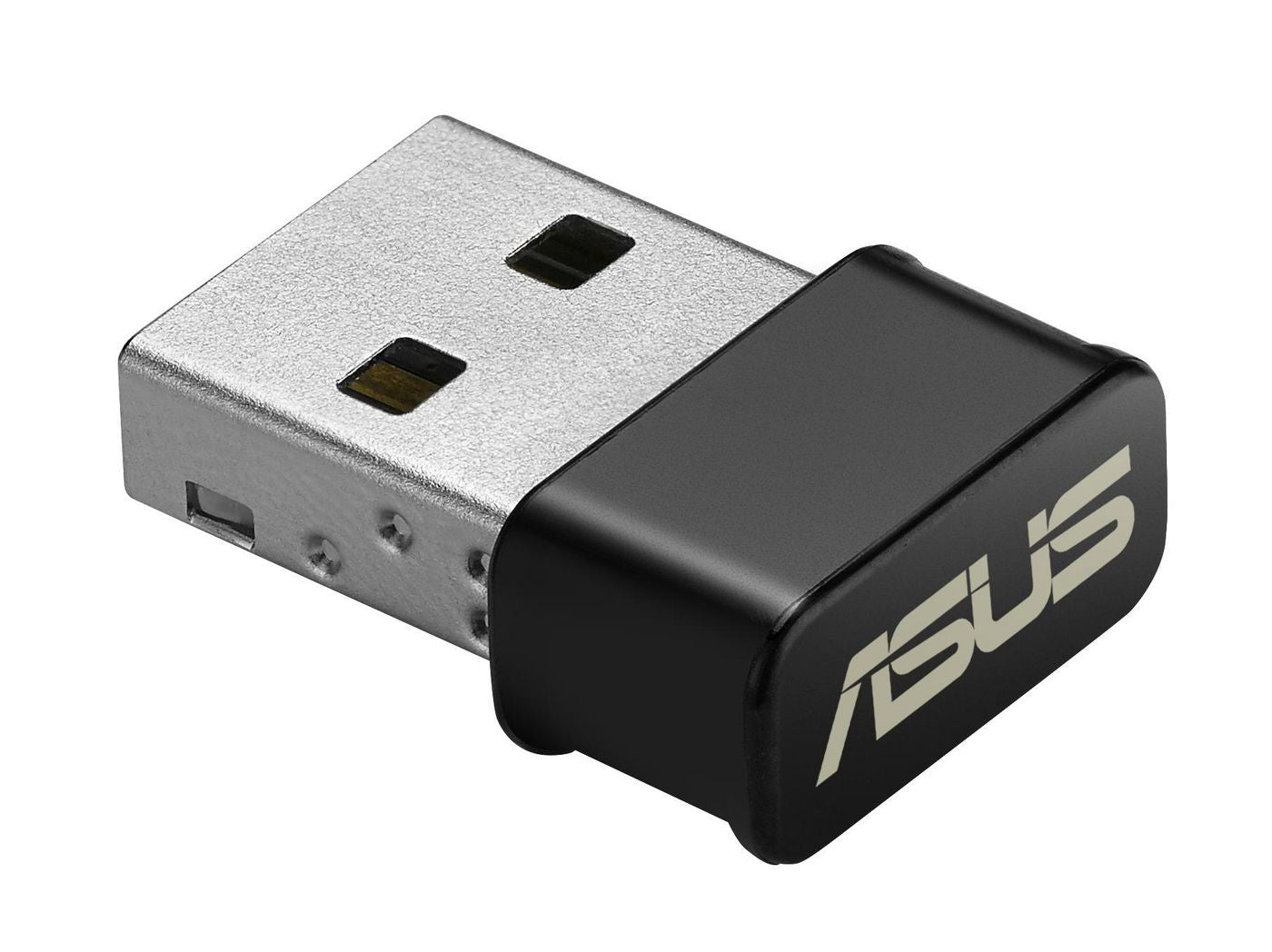 ASUS USB-AC53 USB-WLAN-Adapter – Wi-Fi 5 (802.11ac), Dual-Band, bis 867 Mbit/s – USB – Schwarz/Edelstahl