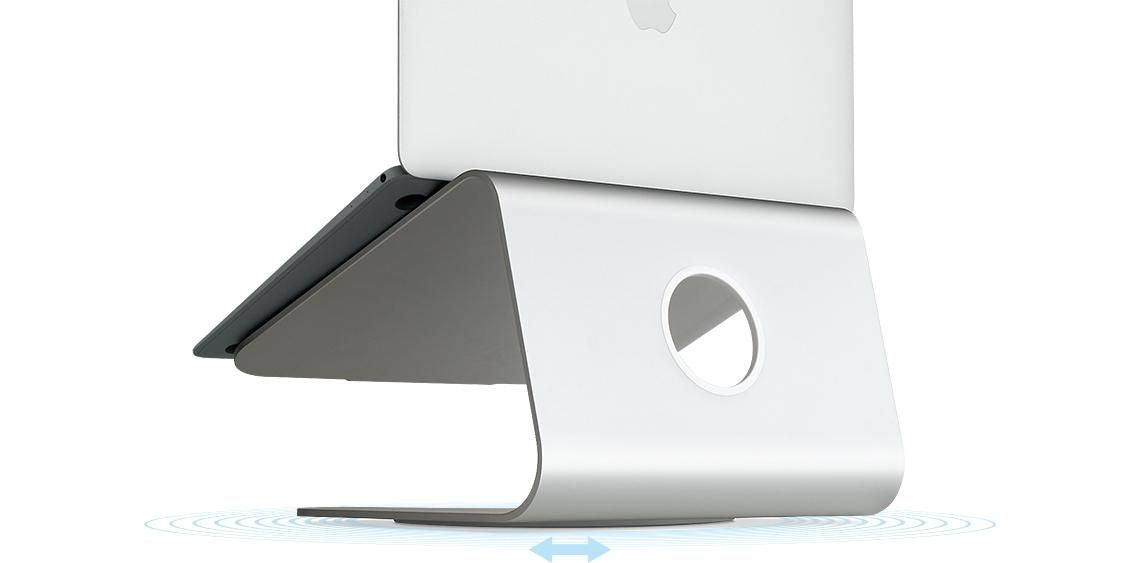 Rain Design mStand360 Laptop-Ständer – für Mac/Notebooks bis 15", 360° drehbar – Silber