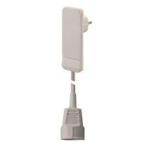Bachmann Steckdosenleiste, 1×Schuko (Typ F), 1,5 m, ohne Schalter, VDE-zertifiziert – weiss