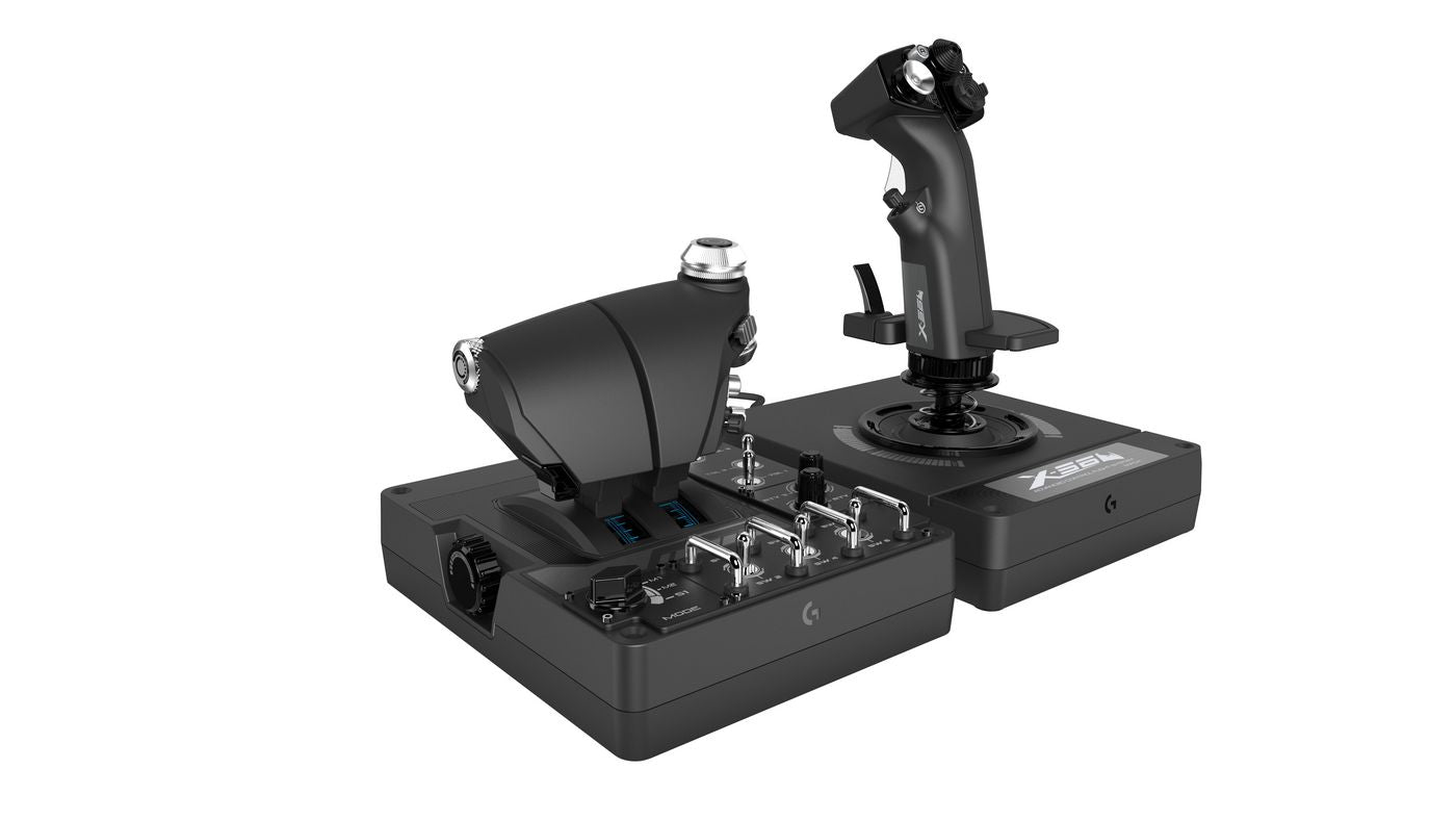 Logitech G Saitek Pro Flight X56 Rhino – Maus – Kabelgebunden (USB‑A), RGB-Beleuchtung, Schwarz