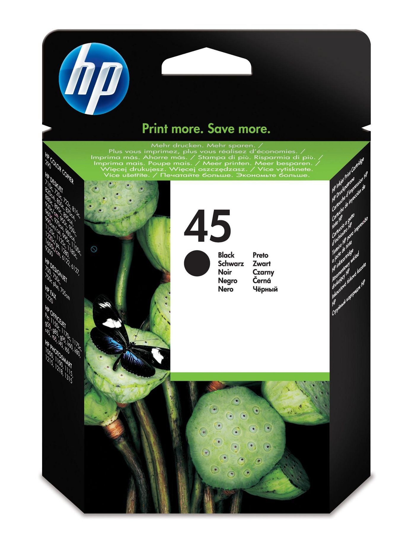 HP Tintenpatrone Nr. 45, Schwarz, 833 Seiten, 42 ml
