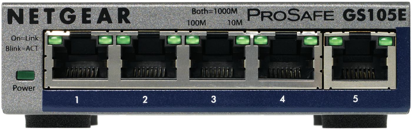 NETGEAR GS105E – Managed Switch – 5×GbE, L2/L3