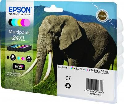 Epson Tintenpatronen-Multipack T2438, XL, 6er-Pack, Original – für XP-750/XP-850