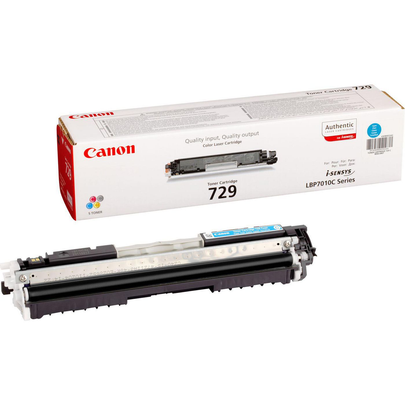 Canon 729 (CRG-729 C) Cyan Toner – Original – 1'000 Seiten – für Canon i-SENSYS LBP7010C