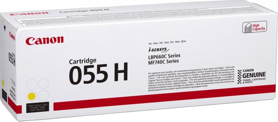 Canon Toner 055H – Gelb, 5900 Seiten – für i-SENSYS MF740