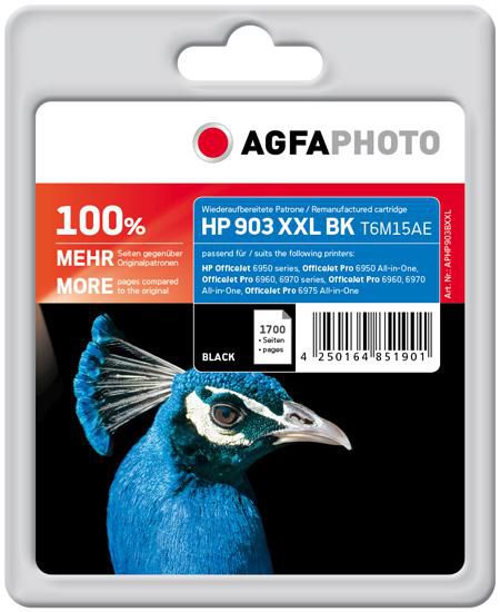 AgfaPhoto Schwarze Tintenpatrone (Kompatibel) – 1'700 Seiten – für HP Officejet 6951/6954/6962…
