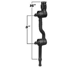 RAM Mounts RAP-114-APB3U – Aktive Halterung, 406,4 mm, Schwarz, für Draussen, Yacht