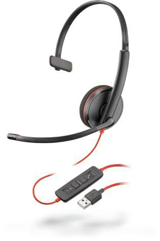 Poly Blackwire C3210 – Mono Headset – USB‑A – Schwarz