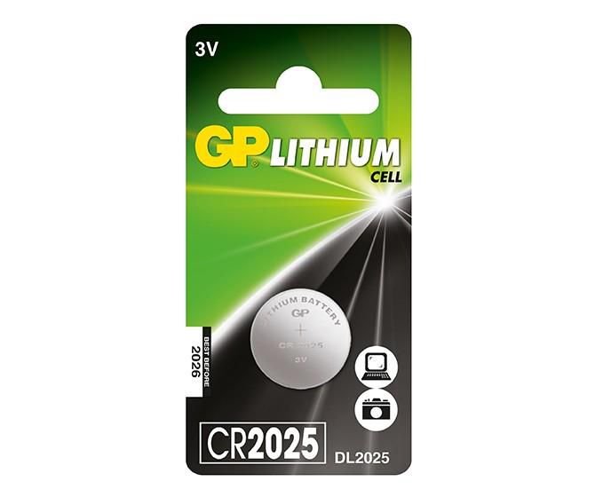 GP Batteries Knopfzelle CR2025, Lithium, 3 V – 1 Stk.